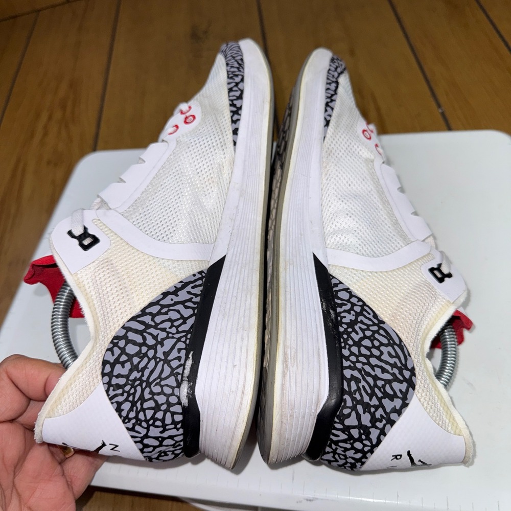 Jordan 88 Racer White Cement Mens Running Shoes AV1200-100 Size 11 - Picture 7 of 14